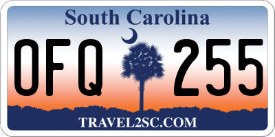 SC license plate OFQ255