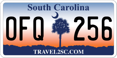 SC license plate OFQ256