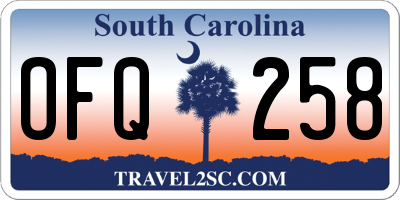 SC license plate OFQ258