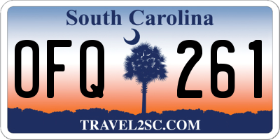 SC license plate OFQ261