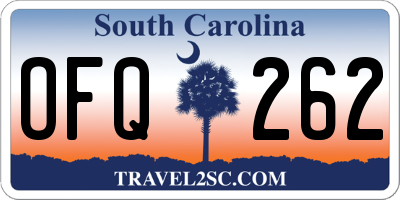 SC license plate OFQ262