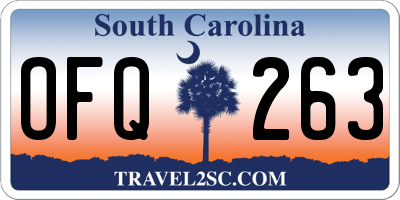 SC license plate OFQ263