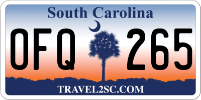 SC license plate OFQ265