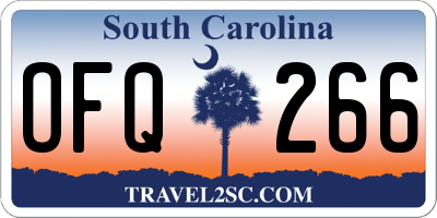 SC license plate OFQ266