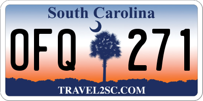 SC license plate OFQ271