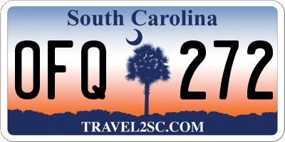 SC license plate OFQ272