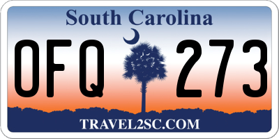 SC license plate OFQ273
