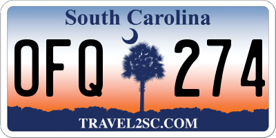 SC license plate OFQ274