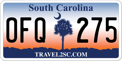 SC license plate OFQ275