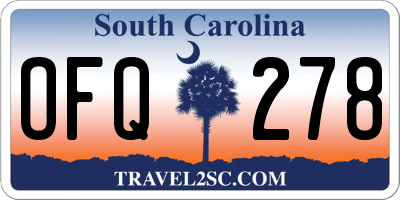 SC license plate OFQ278