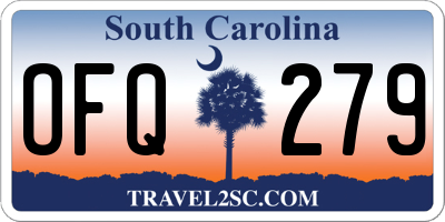 SC license plate OFQ279
