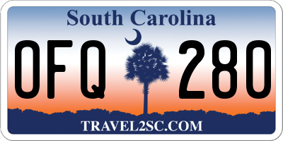 SC license plate OFQ280