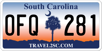 SC license plate OFQ281