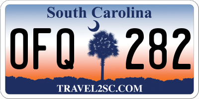 SC license plate OFQ282