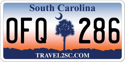 SC license plate OFQ286