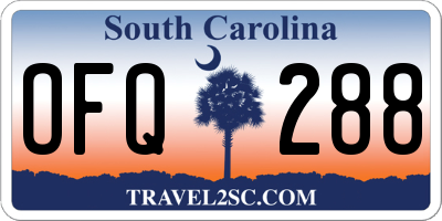 SC license plate OFQ288
