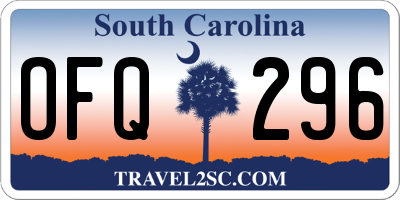 SC license plate OFQ296