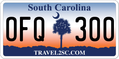 SC license plate OFQ300