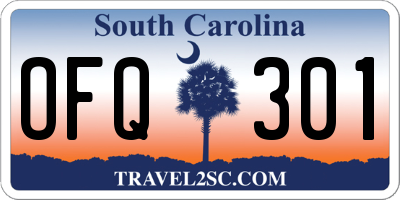 SC license plate OFQ301