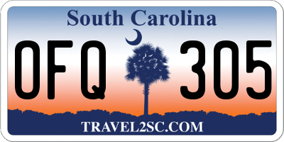 SC license plate OFQ305