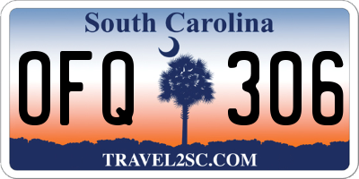 SC license plate OFQ306