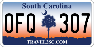 SC license plate OFQ307