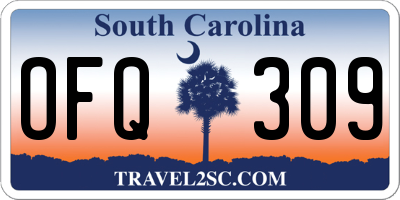 SC license plate OFQ309