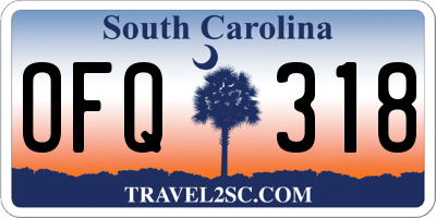 SC license plate OFQ318
