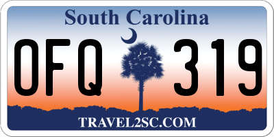 SC license plate OFQ319
