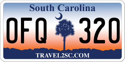 SC license plate OFQ320