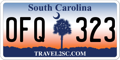 SC license plate OFQ323