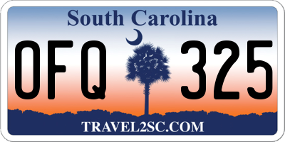 SC license plate OFQ325