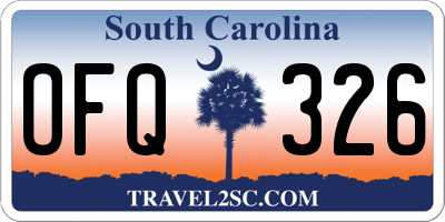 SC license plate OFQ326