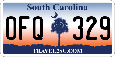 SC license plate OFQ329