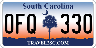 SC license plate OFQ330