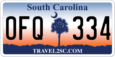SC license plate OFQ334