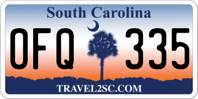 SC license plate OFQ335