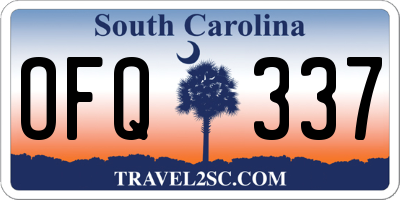 SC license plate OFQ337
