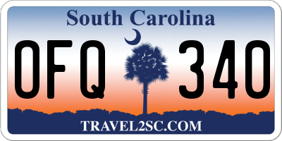 SC license plate OFQ340