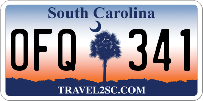 SC license plate OFQ341