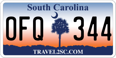 SC license plate OFQ344