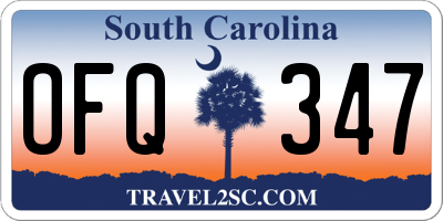 SC license plate OFQ347
