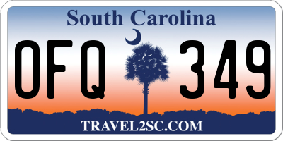 SC license plate OFQ349