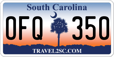 SC license plate OFQ350