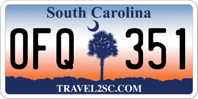 SC license plate OFQ351