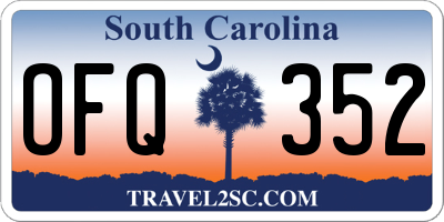SC license plate OFQ352
