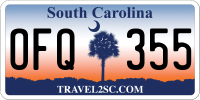 SC license plate OFQ355