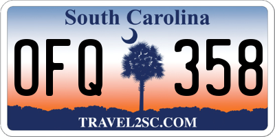 SC license plate OFQ358