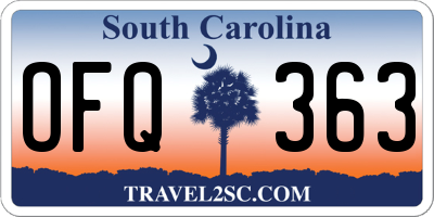 SC license plate OFQ363