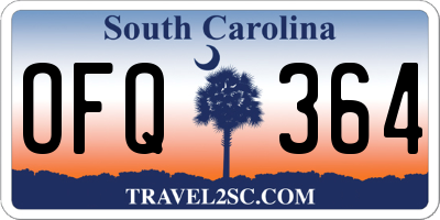 SC license plate OFQ364